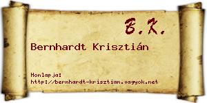 Bernhardt Krisztián névjegykártya