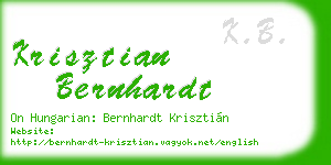 krisztian bernhardt business card
